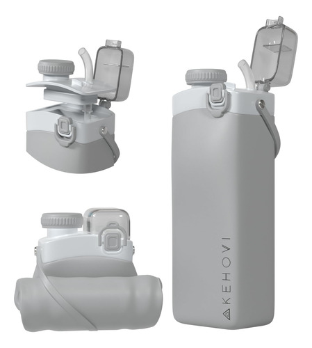 Botellas De Agua Plegables Kehovi, Tapa De Sujeción Con Paji