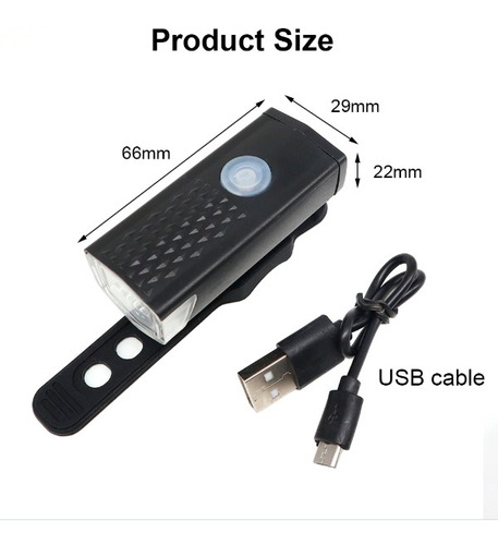 Luces Bicicleta Combo Delantera Y Trasera Recargable Vía Usb