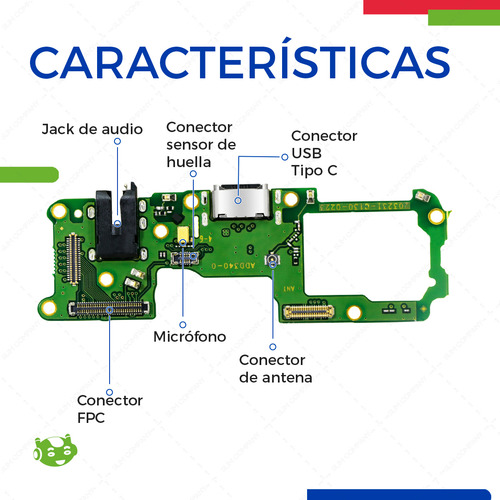 Flex Centro De Carga Slim Company Compatible Con Oppo Reno 5 Lite Cph2205