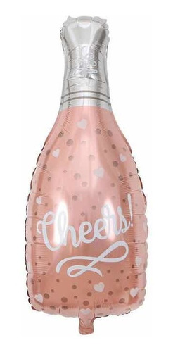 Globo Botella Cheers Rose - 98 Cm - Universo Mágico