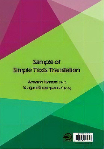 Sample Of Simple Text Translation, De Azadeh Nemati. Editorial Koshamehr Publication, Tapa Blanda En Inglés
