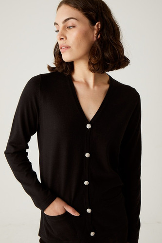 Cardigan Etam Orion Color Negro Para Mujer Mujer