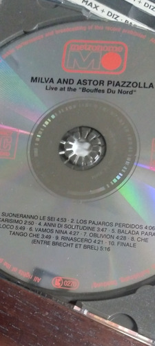 Piazzolla Y Milva Live At The Bouffes Du Nord (cd 1984) Imp.