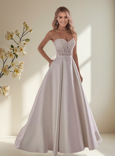 Vestido De Novia Sandra Yan, A Medida. Disponible En 2 Color
