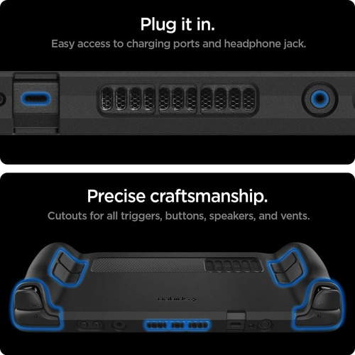 Funda Resistente Negra Mate Para Steam Deck Lcd Y Oled