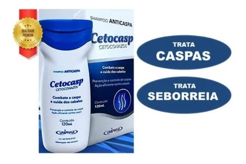 Shampo Cetocasp Cetoconazol Anticaspas Acabe Com As Caspas