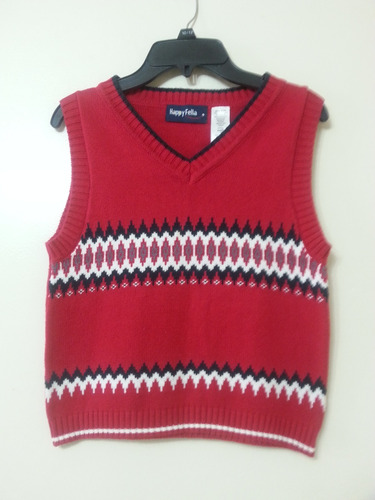 Sweater Tejido Para Niño Tipo Chaleco Happy Felly - Talla 7