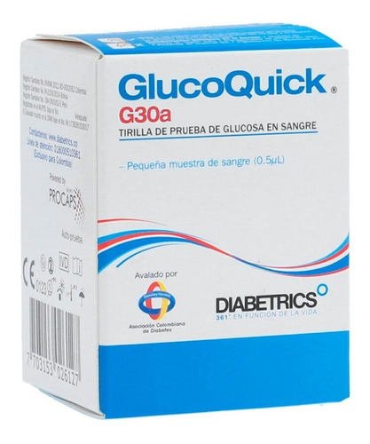 Glucoquick Tirillas Para Glucómetro G30a X 50 Unidades