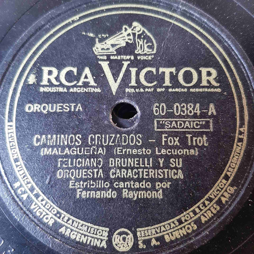 Pasta Feliciano Brunelli Raymond Valeta Rca Victo C192