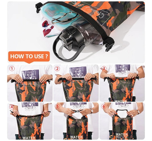 ! Mochila Impermeable Para Playa Con Bolsa Seca Flotante De