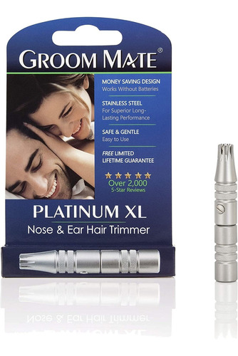 Cortador De Pelo De Oreja Y Nariz Groom Mate Platino Xl Fabr