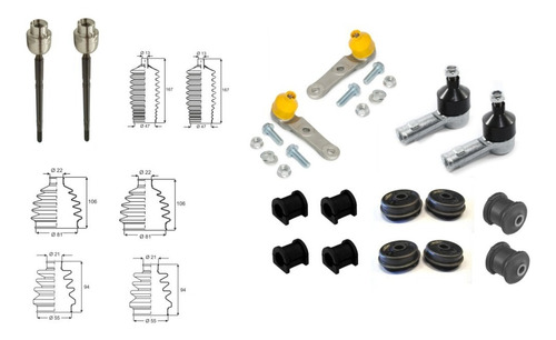 Kit Tren Delantero Chevrolet Corsa 1998/ Dir Mecanica 22 Pzs