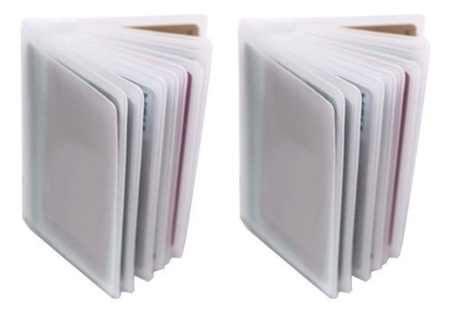 Set Of 2 - 10 Page Plastic Card Wallet Insert For Bifold Tri