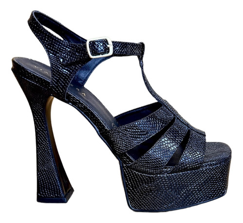 Via Libera. Zapatilla Para Fiesta Y/o Casual Estilo T-strap.