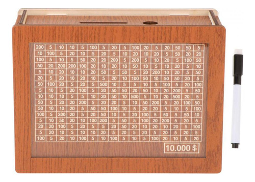 Hucha De Madera Con , Estuche De Almacenamiento