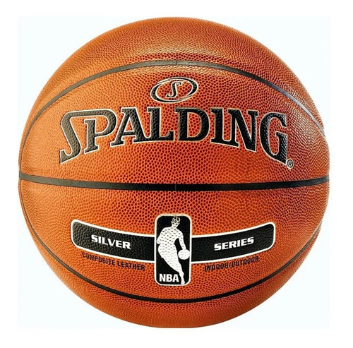 Pelota Basquet Spalding Silver Pro Nº 7 Basket Cuero -olivos