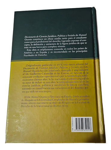 Diccionario De Ciencias Jur., Pol. Y Soc. - Manuel Ossorio.