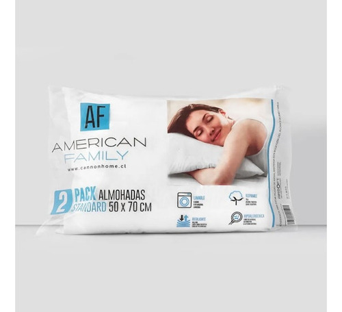 Pack 2 Almuhadas Cannon 50x70 Pluma Alternativa Con Memoria