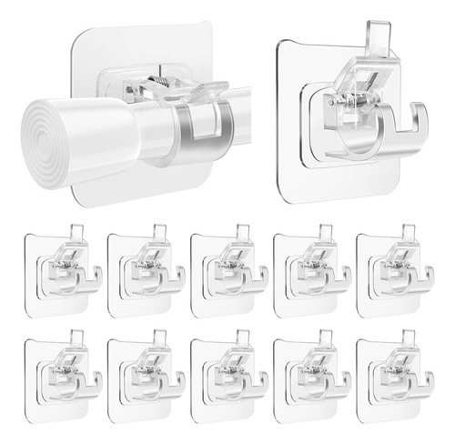 30 Piezas Soporte Ajustable Para Cortinero, Pared Gancho