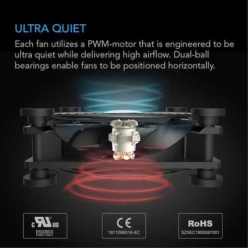 Cooler Para Cpu Ac Infinity | 120 Mm | Multifan S3, Negro