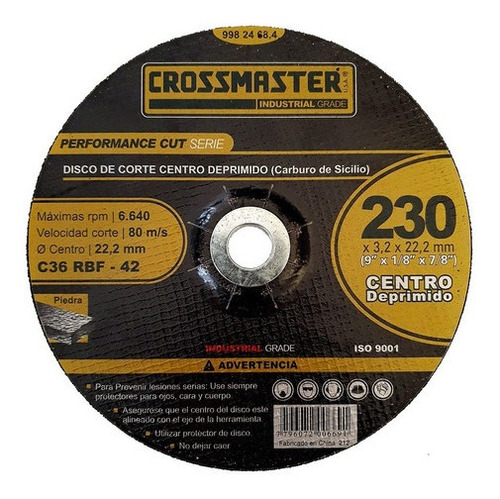 Disco De Corte Centro Deprimido Crossmaster 9982468.4
