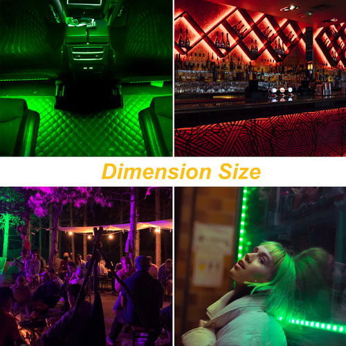Luces Led Multicolor Para Auto Marca Modelo 4 Tiras Usb Color De La Luz