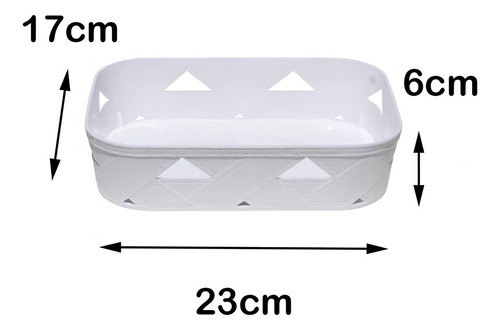 Kit 4 Organizador Multiuso Branco Gaveta Armário 2 Tamanhos
