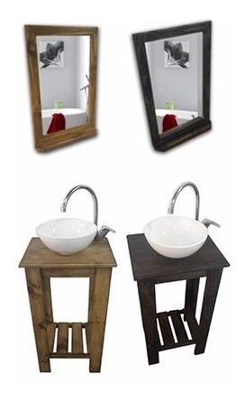 Combo Set Completo Bacha Griferia Vanitory 80cm Baño Oferta