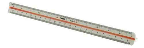 Q . Escala Triangular De Regla De 2 X 300 Mm/12 Pulgadas