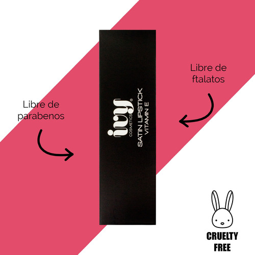 Labial Satinado Ivy Con Colageno Y Vitamina E 307 Kinky Pink