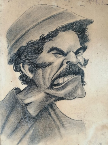 Caricatura A Mano, Don Ramon 2001 Por: Aduardo Hernandez (Usado)