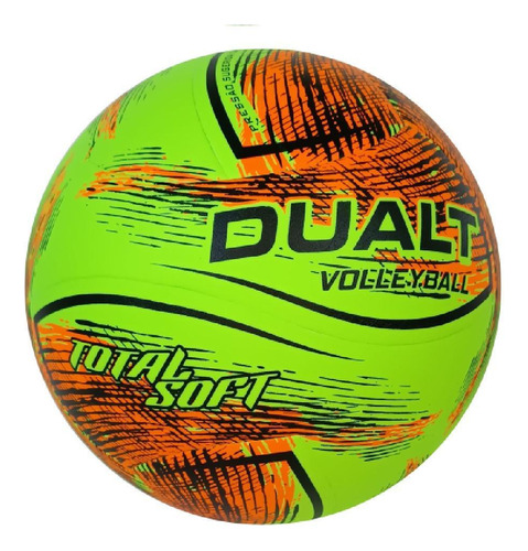 Bola Volleyball Dualt Total Soft Cor Verde/Laranja