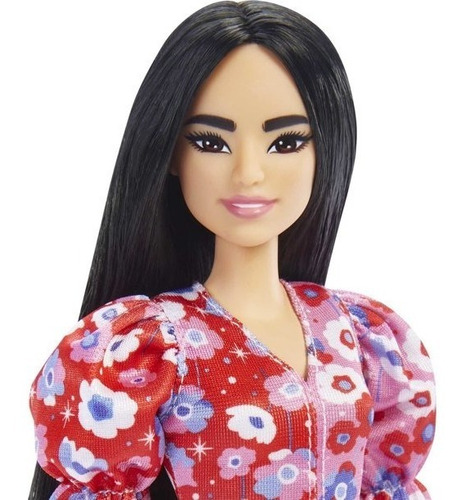 Muñeca Barbie Fashionista Con Cabello Negro Y Largo