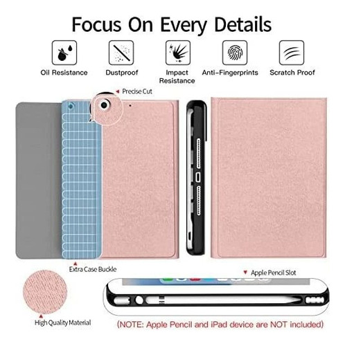 Teclad Iluminado Azul Con Funda For iPad Pro 129ø (rosa)