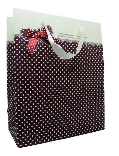 Sacola Poá Laço Cetim - 26x32 Cm - 12 Unidades