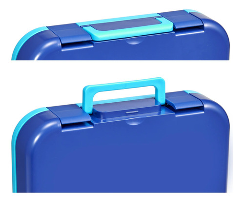 Lonchera Bento Original Para Niños Lunch Box Rosa Y Azul Azul