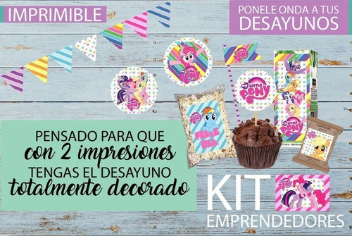 Kit Imprimible Desayuno Mi Pequeño Pony My Little Pony (Usado)