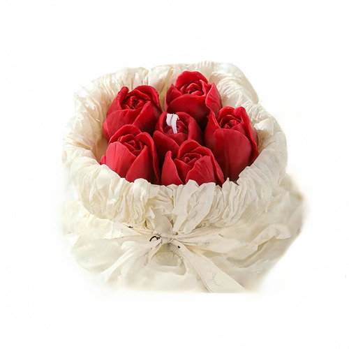 Velas Aromáticas De Rosa Decorativas De Cera Velas De Flores Rojo Rosas Rosa