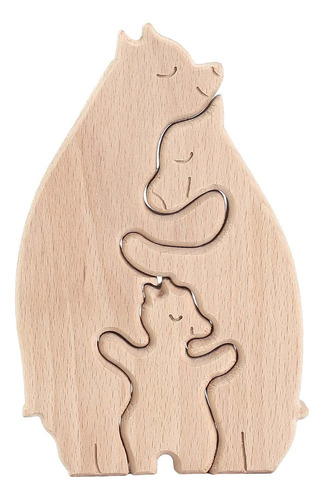 Adorno De Madera Con Diseño De Animales En Forma De Abrazo,