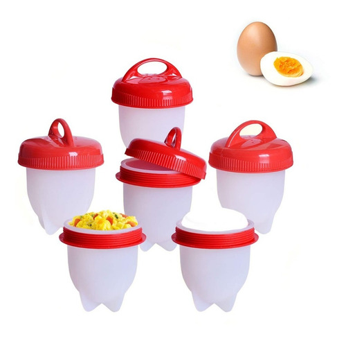 Hervidor Silicona Huevos Perfectos Duro Ponche Egg Boil X6
