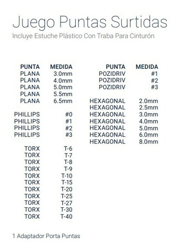 Imagen 2 de 3 de Juego De Puntas 31pcs. Cod. 4546 Bremen