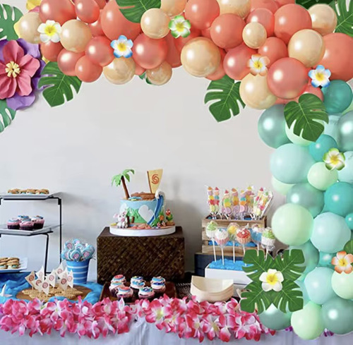 Set De Globos Moana 2 Incluye 113 Piezas Envió Gratis Rosa Chicle Moana