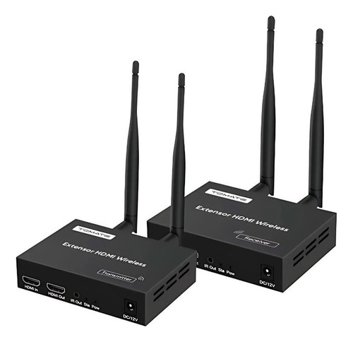 Kit de 2 transmissores HDMI Sem Fio Tomato MHD-1200W Full HD 200 Metros IR