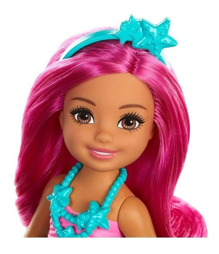 Imagem 12 de 12 de Conjunto De Mini Bonecas Barbie Chelsea Sereia - Mattel Ms