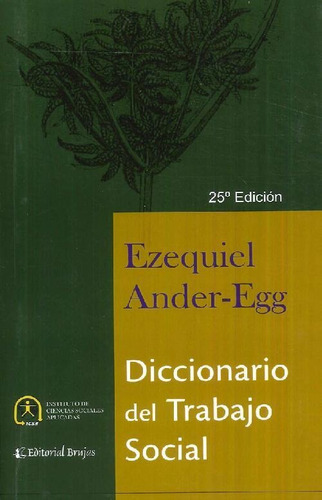 Libro Diccionario Del Trabajo Social De Ezequiel Ander Egg