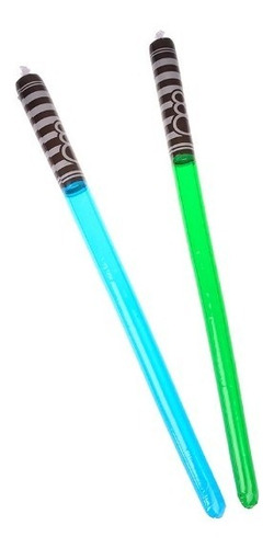 Star Wars Espada Laser Verde Inflable Niños Brilla Oscuridad