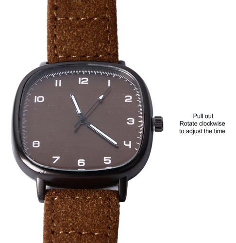 Reloj De Cuarzo Para Hombre Con Forma Cuadrada, Hora Exacta,