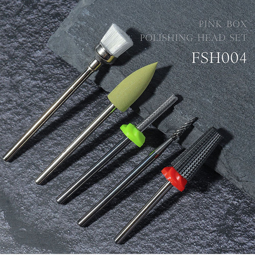 Conjunto De Brocas Para Unhas: 5 Peças, Empurrador E