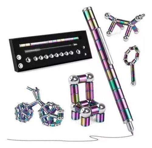 Bolígrafo Magnético Deformable Multifuncional, Juguete Para Color Negro
