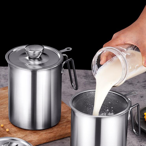Lata De Engrase Con Colador, Vaso De Filtro De Acero Inoxida